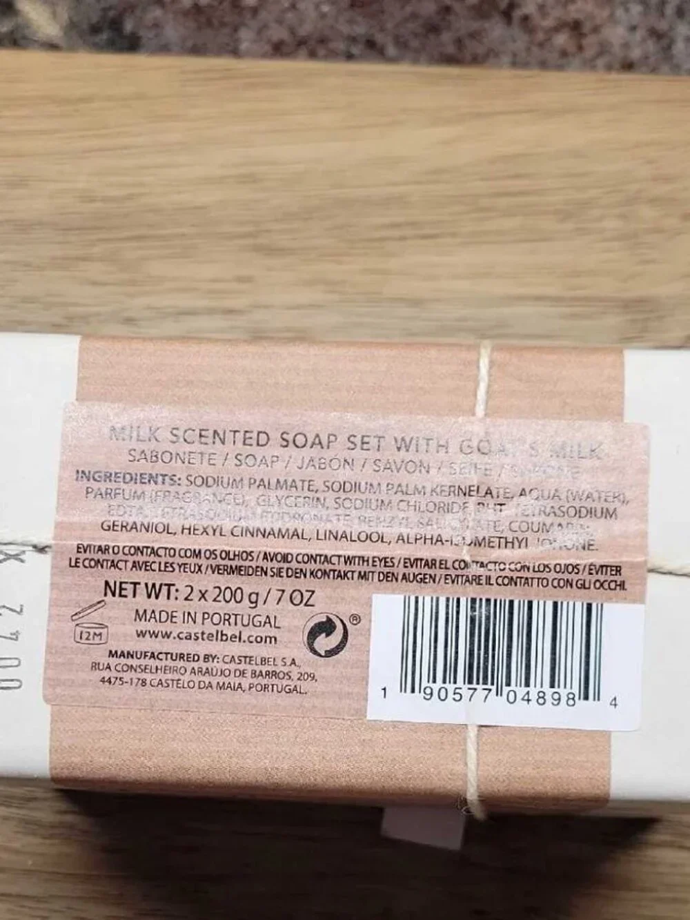 Castelbel Porto Goat Milk Soap Bar Set of 2 (7oz bars)